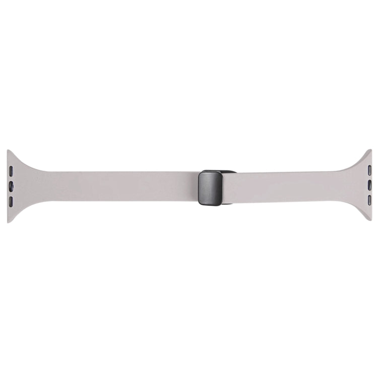 For Apple Watch SE 2022 40mm Magnetic Buckle Slim Silicone Watch Band(Rock Grey) - Watch Bands by PMC Jewellery | Online Shopping South Africa | PMC Jewellery