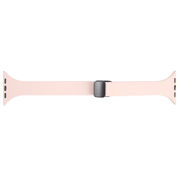 For Apple Watch 5 44mm Magnetic Buckle Slim Silicone Watch Band(Pink) - Watch Bands by PMC Jewellery | Online Shopping South Africa | PMC Jewellery