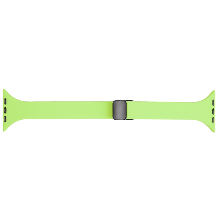 For Apple Watch 2 42mm Magnetic Buckle Slim Silicone Watch Band(Green) - Watch Bands by PMC Jewellery | Online Shopping South Africa | PMC Jewellery