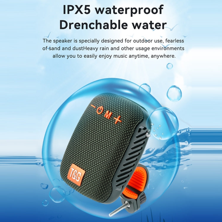 T&G TG-392 Outdoor Bicycle TWS Wireless Bluetooth IPX5 Waterproof Speaker(Light Green) - Waterproof Speaker by T&G | Online Shopping South Africa | PMC Jewellery