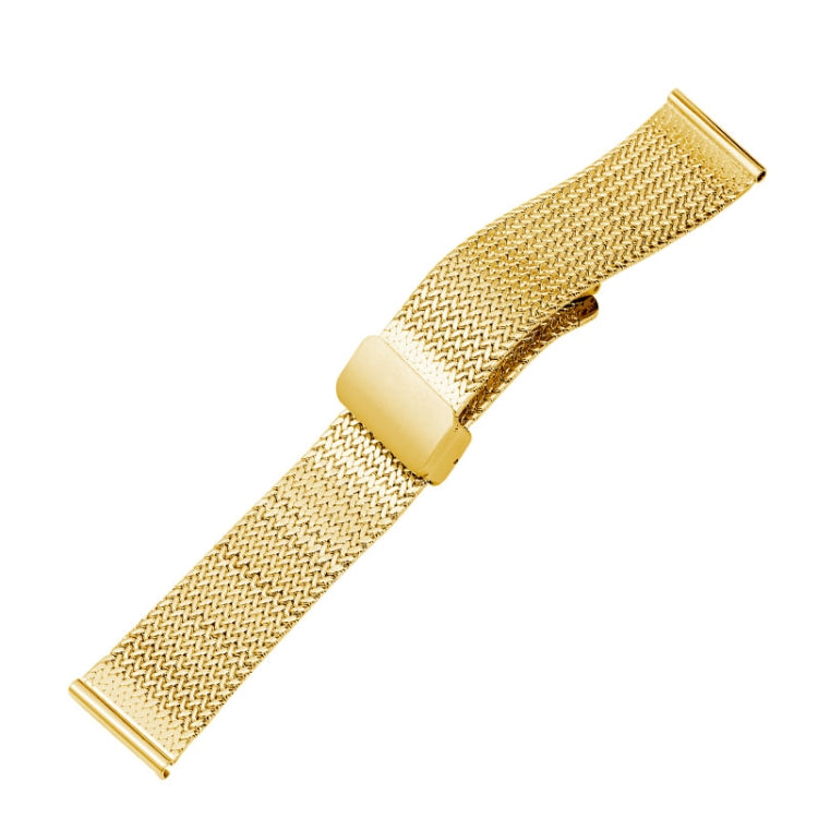 For Apple Watch 8 45mm  Magnetic Buckle Herringbone Mesh Metal Watch Band(Gold) - Watch Bands by PMC Jewellery | Online Shopping South Africa | PMC Jewellery