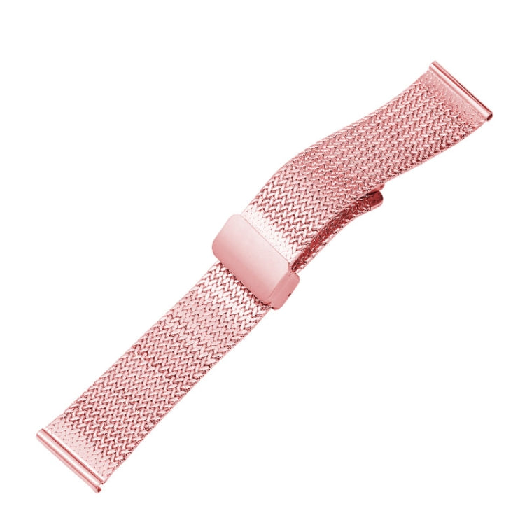 For Apple Watch 7 41mm Magnetic Buckle Herringbone Mesh Metal Watch Band(Pink) - Watch Bands by PMC Jewellery | Online Shopping South Africa | PMC Jewellery