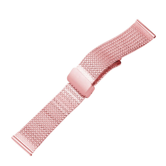 For Apple Watch 5 44mm Magnetic Buckle Herringbone Mesh Metal Watch Band(Pink) - Watch Bands by PMC Jewellery | Online Shopping South Africa | PMC Jewellery