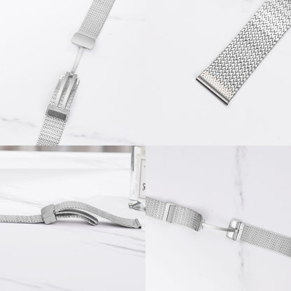 22mm Magnetic Buckle Herringbone Mesh Metal Watch Band for Samsung Galaxy Watch(Gold) - Watch Bands by PMC Jewellery | Online Shopping South Africa | PMC Jewellery