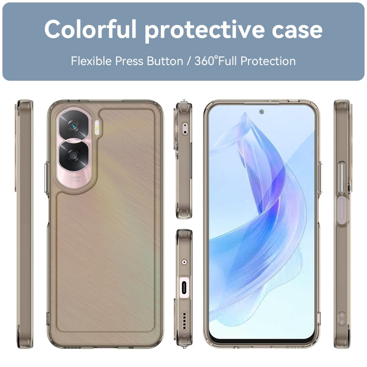 For Honor 90 Lite Candy Series TPU Phone Case(Transparent Grey) - Honor Cases by PMC Jewellery | Online Shopping South Africa | PMC Jewellery