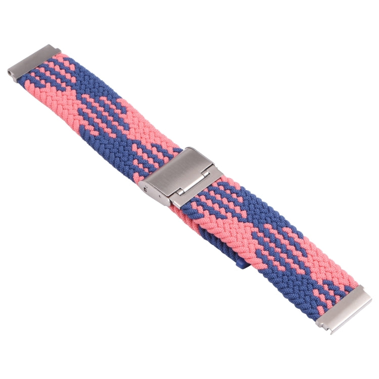 18mm Nylon Braided Metal Buckle Watch Band(Z Blue Pink) - Watch Bands by PMC Jewellery | Online Shopping South Africa | PMC Jewellery