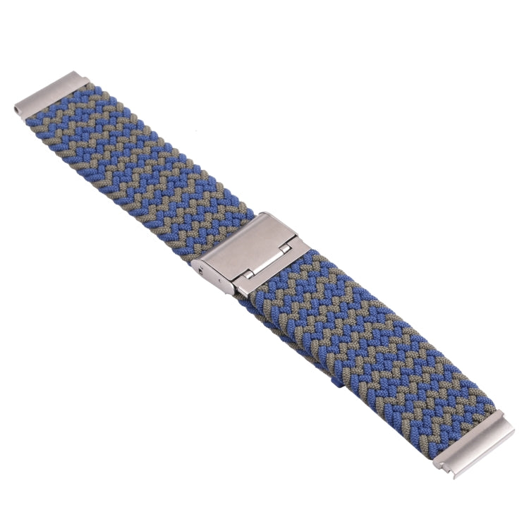 18mm Nylon Braided Metal Buckle Watch Band(W Blue Green) - Watch Bands by PMC Jewellery | Online Shopping South Africa | PMC Jewellery