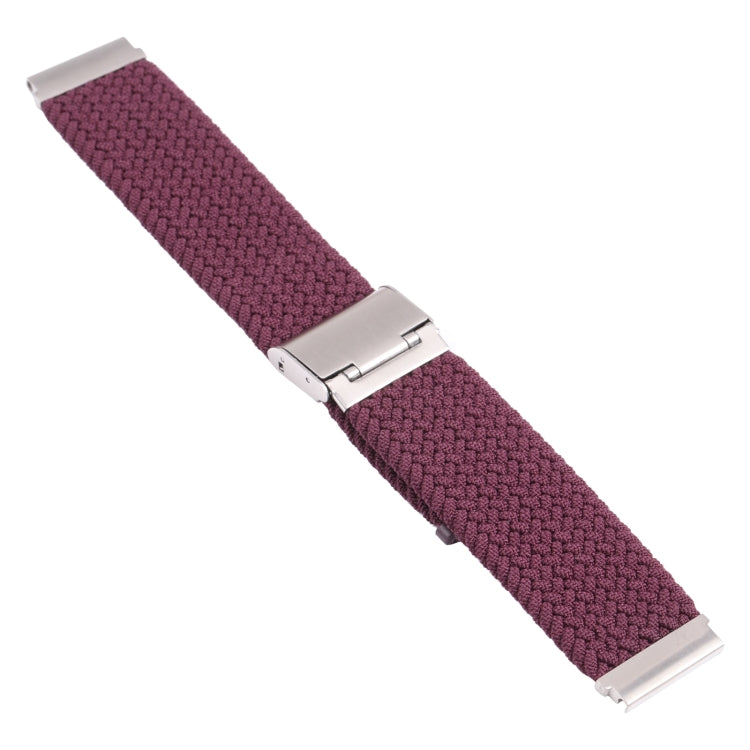 18mm Nylon Braided Metal Buckle Watch Band(Dark Purple) - Watch Bands by PMC Jewellery | Online Shopping South Africa | PMC Jewellery