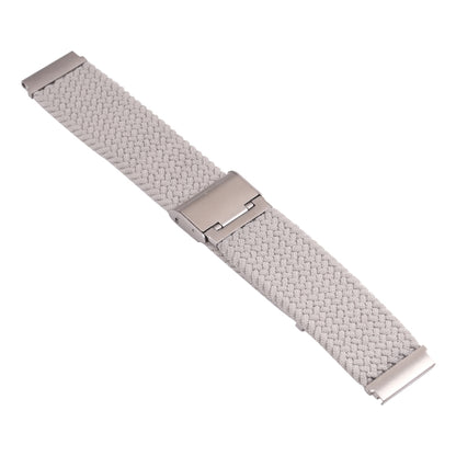 18mm Nylon Braided Metal Buckle Watch Band(White) - Watch Bands by PMC Jewellery | Online Shopping South Africa | PMC Jewellery