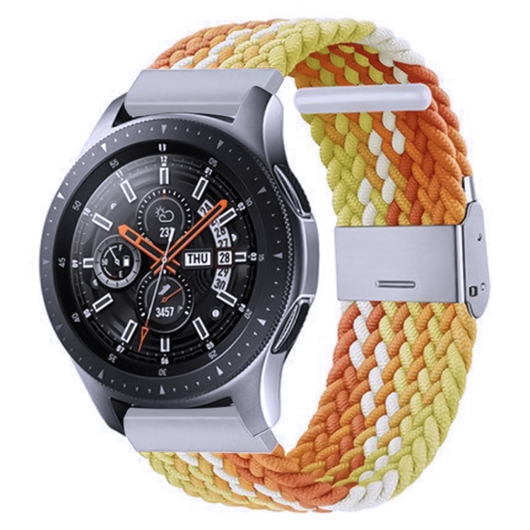 18mm Nylon Braided Metal Buckle Watch Band(Orange Yellow) - Watch Bands by PMC Jewellery | Online Shopping South Africa | PMC Jewellery