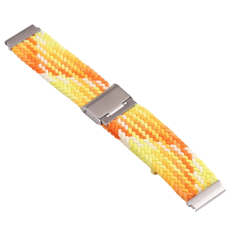 18mm Nylon Braided Metal Buckle Watch Band(Orange Yellow) - Watch Bands by PMC Jewellery | Online Shopping South Africa | PMC Jewellery