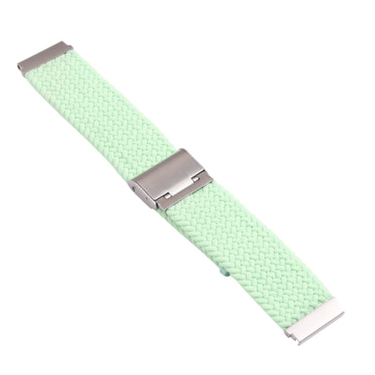 18mm Nylon Braided Metal Buckle Watch Band(Light Green) - Watch Bands by PMC Jewellery | Online Shopping South Africa | PMC Jewellery