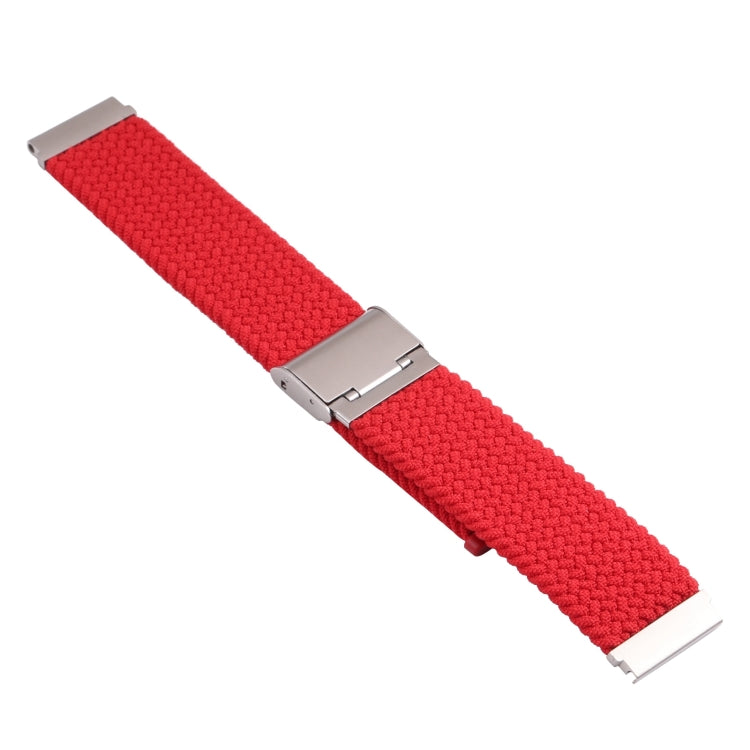 18mm Nylon Braided Metal Buckle Watch Band(Red) - Watch Bands by PMC Jewellery | Online Shopping South Africa | PMC Jewellery