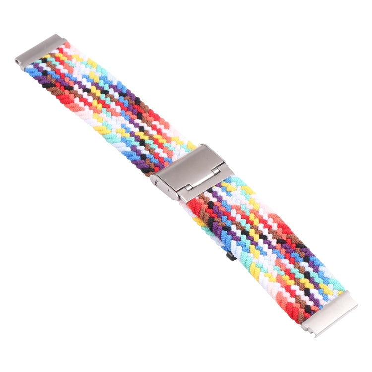 18mm Nylon Braided Metal Buckle Watch Band(Rainbow) - Watch Bands by PMC Jewellery | Online Shopping South Africa | PMC Jewellery