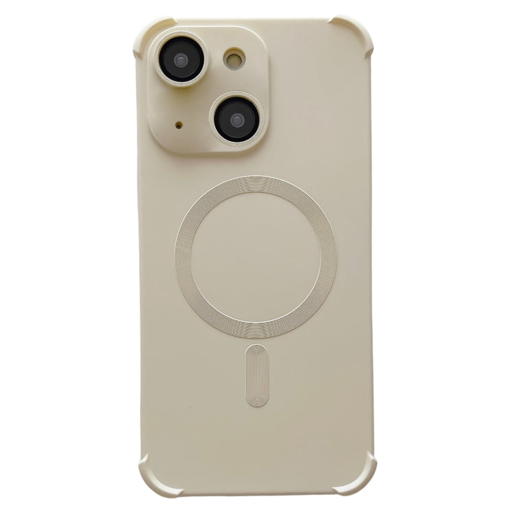 For iPhone 14 Four Corner Shockproof Skin Feel MagSafe Magnetic Phone Case(White) - free shipping - PMC TechLife - Order now!