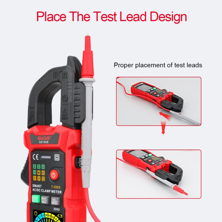 GVDA GD166B Digital Clamp Multimeter Supports DC - free shipping - PMC TechLife - Order now!