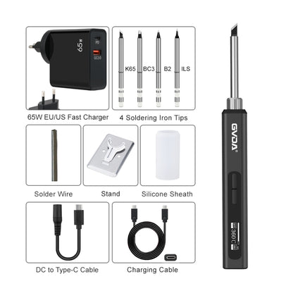 GVDA GD300 Intelligent Internal Heating Digital Display Constant Temperature Maintenance Electric Soldering Iron with 65W Charger + 4 Tips - Electric Soldering Iron by GVDA | Online Shopping South Africa | PMC Jewellery | Buy Now Pay Later Mobicred