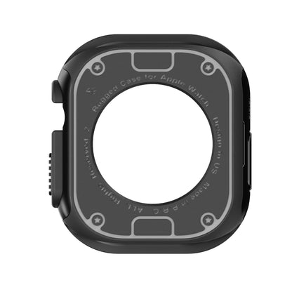 For Apple Watch Ultra 49mm 2-in-1 PC Hybrid TPU Armor Watch Case(Black) - Watch Cases by PMC Jewellery | Online Shopping South Africa | PMC Jewellery