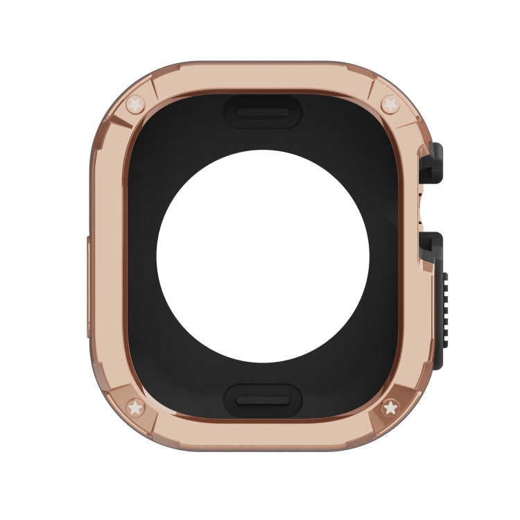 For Apple Watch Ultra 49mm 2-in-1 PC Hybrid TPU Armor Watch Case(Rose Gold) - Watch Cases by PMC Jewellery | Online Shopping South Africa | PMC Jewellery