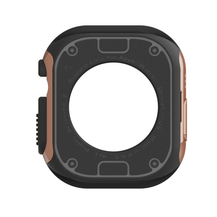 For Apple Watch Ultra 49mm 2-in-1 PC Hybrid TPU Armor Watch Case(Rose Gold) - Watch Cases by PMC Jewellery | Online Shopping South Africa | PMC Jewellery