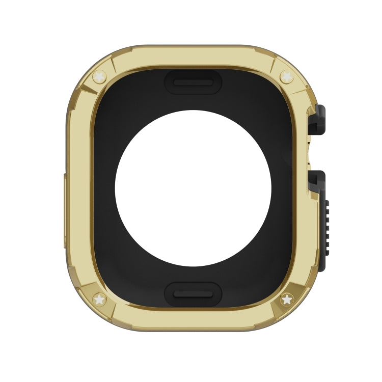 For Apple Watch Ultra 49mm 2-in-1 PC Hybrid TPU Armor Watch Case(Gold) - Watch Cases by PMC Jewellery | Online Shopping South Africa | PMC Jewellery