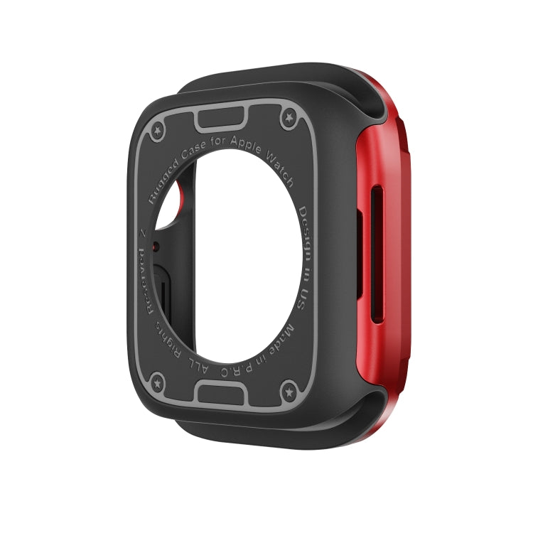 For Apple Watch Series 8 / 7 45mm 2-in-1 PC Hybrid TPU Armor Watch Case(Red) - Watch Cases by PMC Jewellery | Online Shopping South Africa | PMC Jewellery