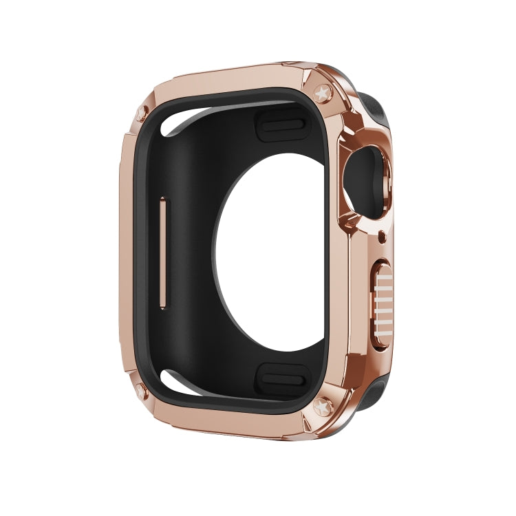 For Apple Watch Series 8 / 7 45mm 2-in-1 PC Hybrid TPU Armor Watch Case(Rose Gold) - Watch Cases by PMC Jewellery | Online Shopping South Africa | PMC Jewellery