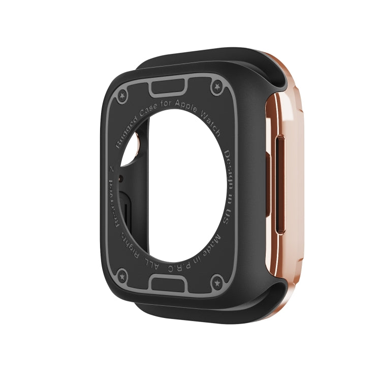 For Apple Watch Series 8 / 7 45mm 2-in-1 PC Hybrid TPU Armor Watch Case(Rose Gold) - Watch Cases by PMC Jewellery | Online Shopping South Africa | PMC Jewellery