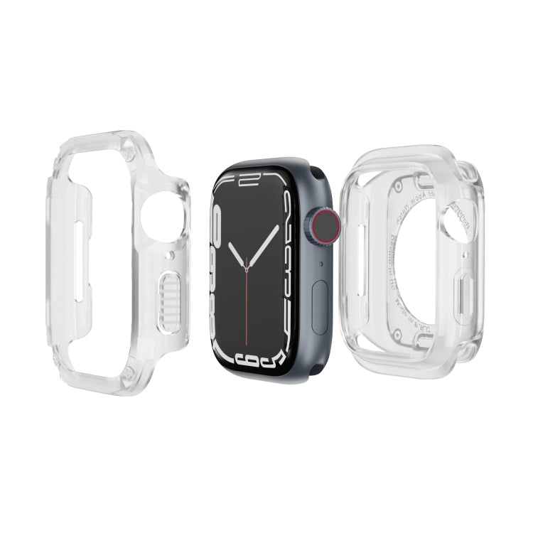 For Apple Watch Series 8 / 7 45mm 2-in-1 PC Hybrid TPU Armor Watch Case(Transparent) - Watch Cases by PMC Jewellery | Online Shopping South Africa | PMC Jewellery