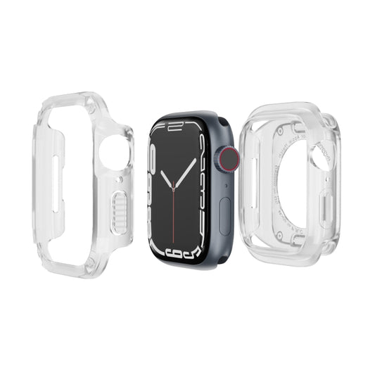 For Apple Watch Series 8 / 7 45mm 2-in-1 PC Hybrid TPU Armor Watch Case(Transparent) - Watch Cases by PMC Jewellery | Online Shopping South Africa | PMC Jewellery