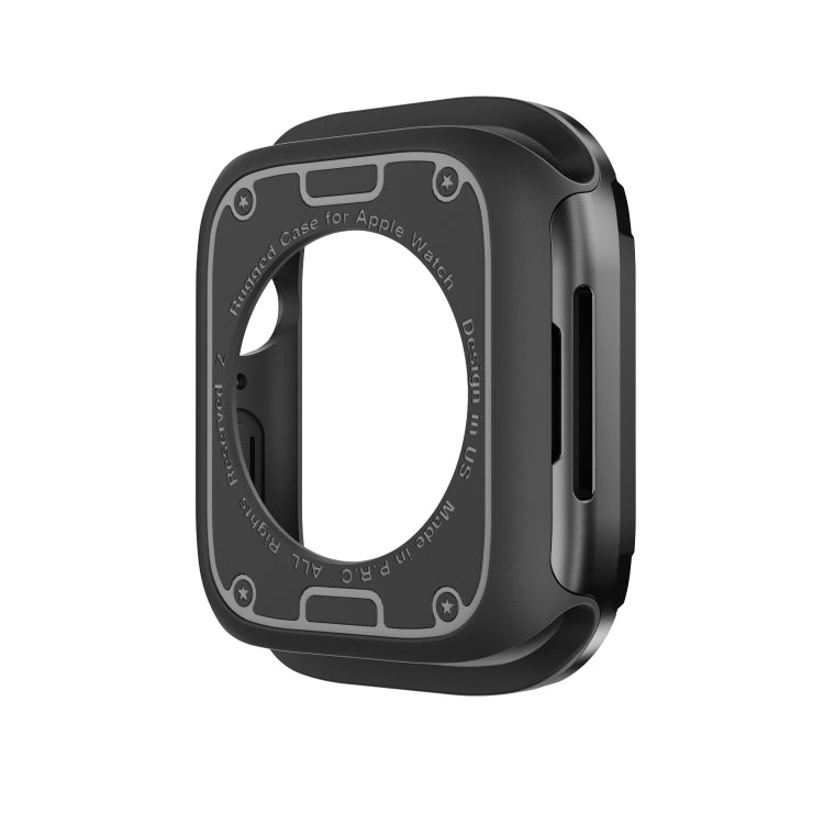 For Apple Watch Series 8 / 7 41mm 2-in-1 PC Hybrid TPU Armor Watch Case(Black) - Watch Cases by PMC Jewellery | Online Shopping South Africa | PMC Jewellery