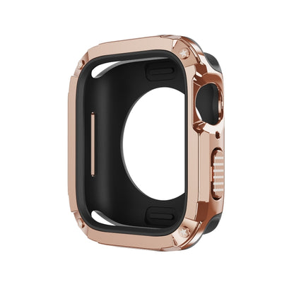 For Apple Watch Series 8 / 7 41mm 2-in-1 PC Hybrid TPU Armor Watch Case(Rose Gold) - Watch Cases by PMC Jewellery | Online Shopping South Africa | PMC Jewellery