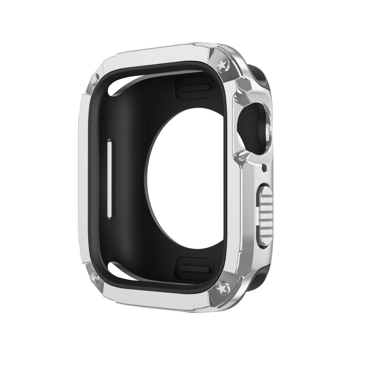 For Apple Watch Series 6 / 5 / 4 / SE 40mm 2-in-1 PC Hybrid TPU Armor Watch Case(Silver Gray) - Watch Cases by PMC Jewellery | Online Shopping South Africa | PMC Jewellery