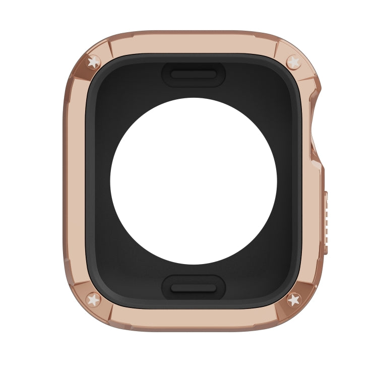 For Apple Watch Series 6 / 5 / 4 / SE 44mm 2-in-1 PC Hybrid TPU Armor Watch Case(Rose Gold) - Watch Cases by PMC Jewellery | Online Shopping South Africa | PMC Jewellery