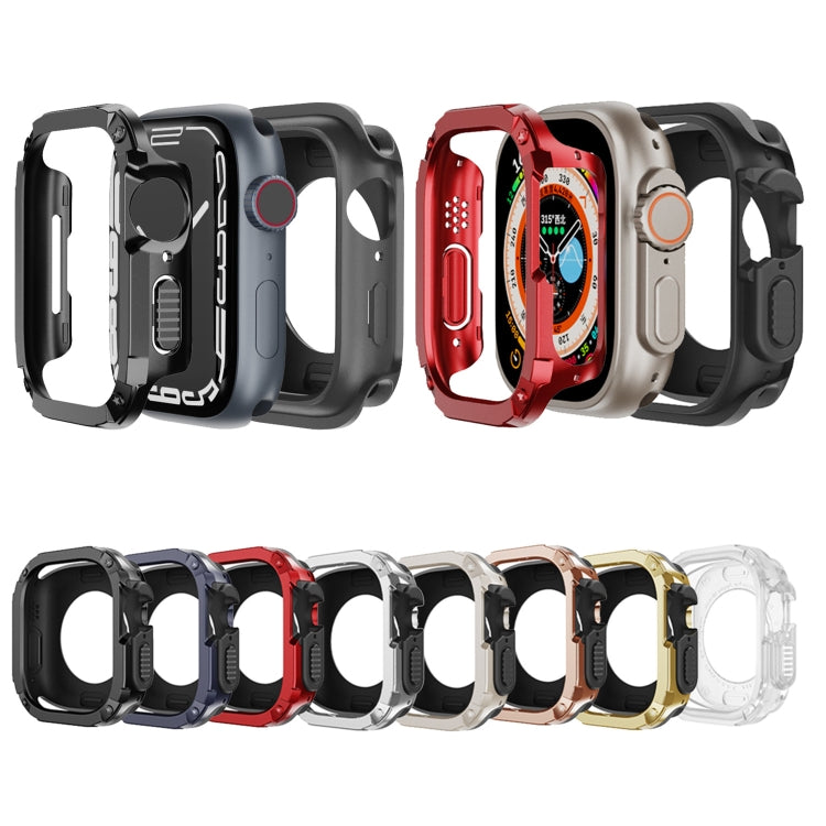 For Apple Watch Series 6 / 5 / 4 / SE 40mm 2-in-1 PC Hybrid TPU Armor Watch Case(Red) - Watch Cases by PMC Jewellery | Online Shopping South Africa | PMC Jewellery