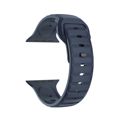 For Apple Watch 8 41mm Dot Texture Fluororubber Watch Band(Midnight Blue) - Watch Bands by PMC Jewellery | Online Shopping South Africa | PMC Jewellery