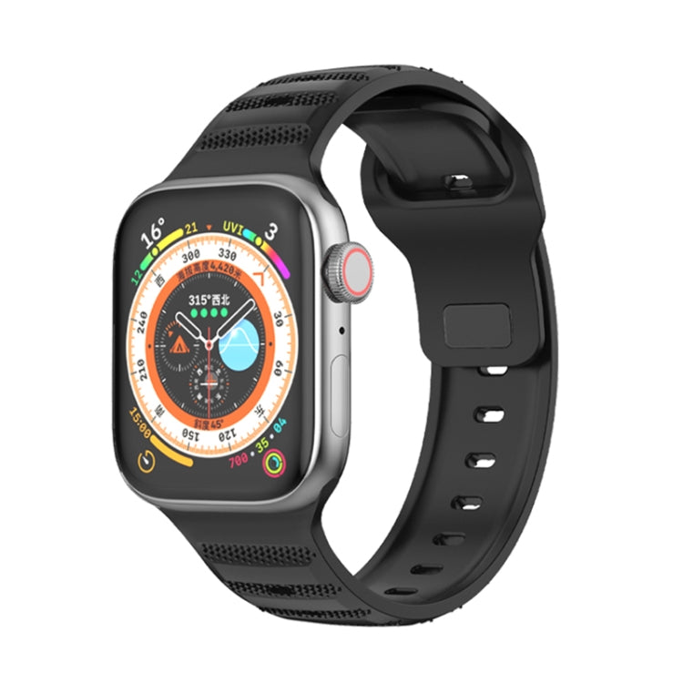 For Apple Watch 4 40mm Dot Texture Fluororubber Watch Band(Black) - Watch Bands by PMC TechLife | Online Shopping South Africa | PMC TechLife