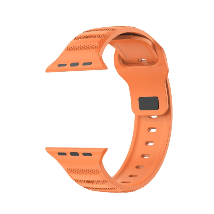 For Apple Watch 2 42mm Dot Texture Fluororubber Watch Band(Orange) - Watch Bands by PMC TechLife | Online Shopping South Africa | PMC TechLife