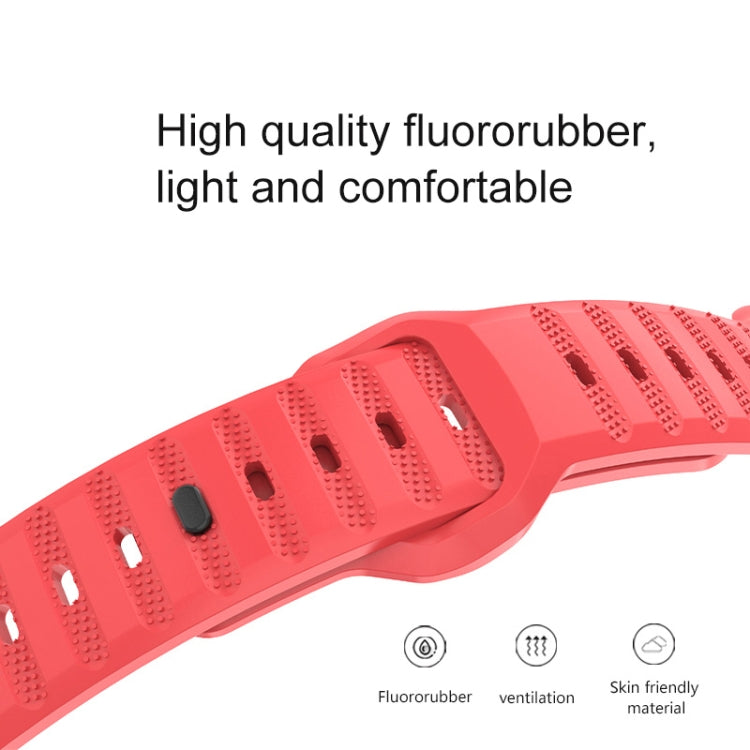 For Apple Watch 7 41mm Dot Texture Fluororubber Watch Band(Starlight) - Watch Bands by PMC TechLife | Online Shopping South Africa | PMC TechLife