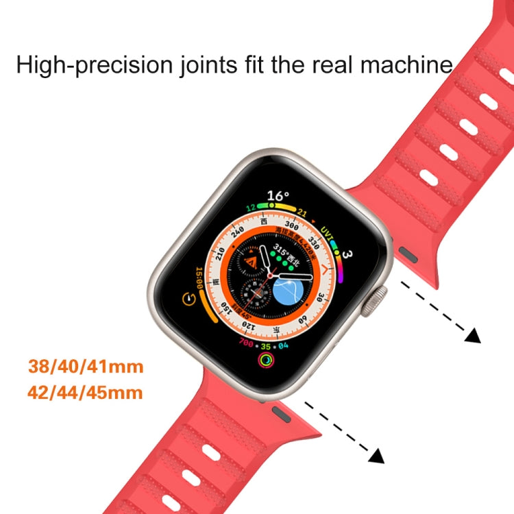 For Apple Watch SE 2022 40mm Dot Texture Fluororubber Watch Band(Orange) - Watch Bands by PMC TechLife | Online Shopping South Africa | PMC TechLife