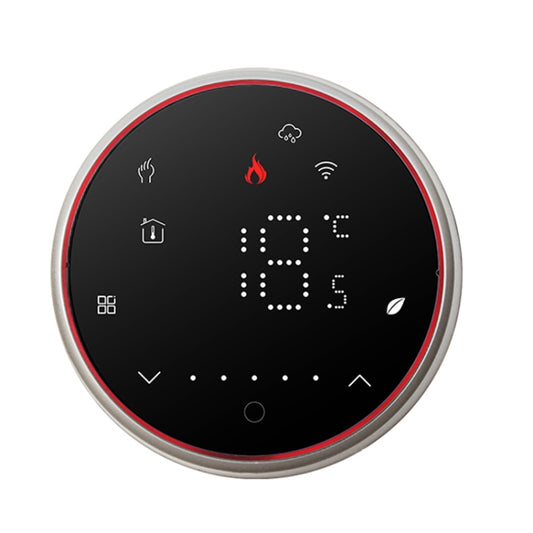 BHT-6001GCLW 95-240V AC 5A Smart Round Thermostat Boiler Heating LED Thermostat With WiFi(Black) - Thermostat & Thermometer by PMC Jewellery | Online Shopping South Africa | PMC Jewellery