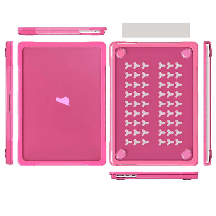 For MacBook Air 13.6 inch A2681 2022 Translucent Laptop Protective Case(Rose Red) - MacBook Air Cases by PMC TechLife | Online Shopping South Africa | PMC TechLife