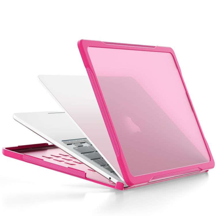 For MacBook Air 13.6 inch A2681 2022 Translucent Laptop Protective Case(Rose Red) - MacBook Air Cases by PMC Jewellery | Online Shopping South Africa | PMC Jewellery