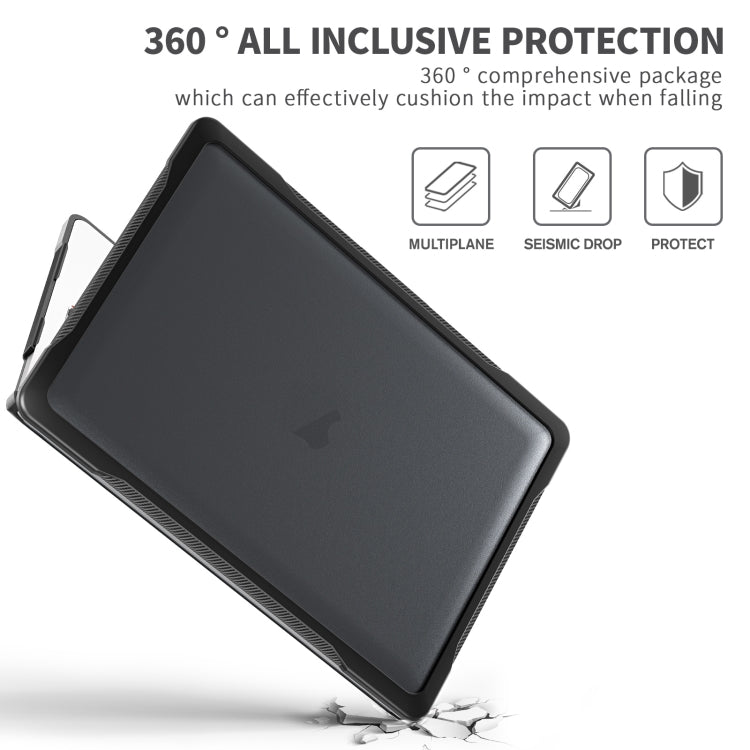 For MacBook Pro 13.3 inch A2338 Translucent Laptop Protective Case(Transparent Black) - MacBook Pro Cases by PMC TechLife | Online Shopping South Africa | PMC TechLife