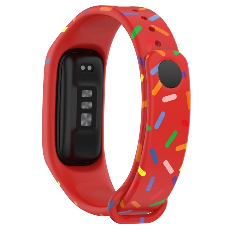 For OPPO Band Sports Rainbow Dots Silicone Watch Band(Red) -  by PMC Jewellery | Online Shopping South Africa | PMC Jewellery