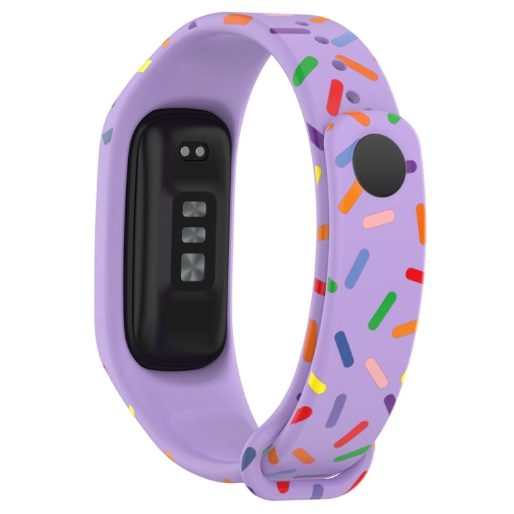 For OPPO Band Sports Rainbow Dots Silicone Watch Band(Purple) -  by PMC Jewellery | Online Shopping South Africa | PMC Jewellery