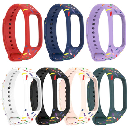 For OPPO Band Sports Rainbow Dots Silicone Watch Band(Red) -  by PMC Jewellery | Online Shopping South Africa | PMC Jewellery