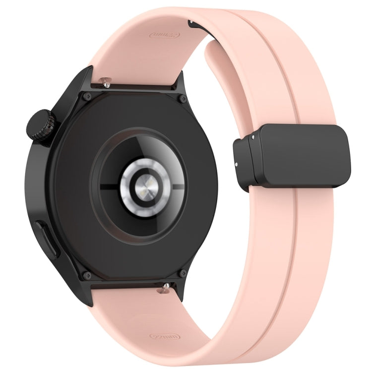 For Huawei Watch 4 / Watch 4 Pro Folding Buckle Silicone Watch Band(Light Pink) - Watch Bands by PMC Jewellery | Online Shopping South Africa | PMC Jewellery