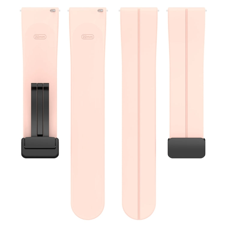 For Huawei Watch 4 / Watch 4 Pro Folding Buckle Silicone Watch Band(Light Pink) - Watch Bands by PMC Jewellery | Online Shopping South Africa | PMC Jewellery