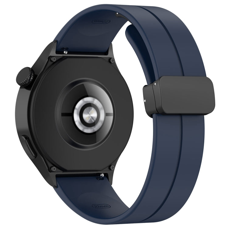 For Huawei Watch 4 / Watch 4 Pro Folding Buckle Silicone Watch Band(Midnight Blue) - Watch Bands by PMC Jewellery | Online Shopping South Africa | PMC Jewellery